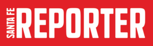 Santa Fe Reporter logo in white text on a red background
