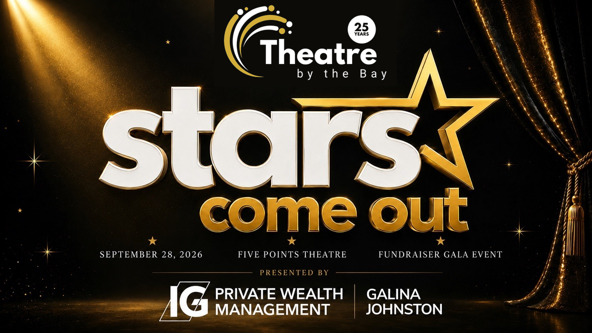 Stars Come Out fundraiser gala for Theatre by the Bay on Sept 28, 2026.